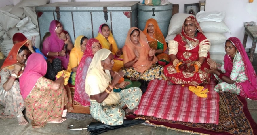 माजीसा भटियाणी का पैदल संघ का किया स्वागत ।