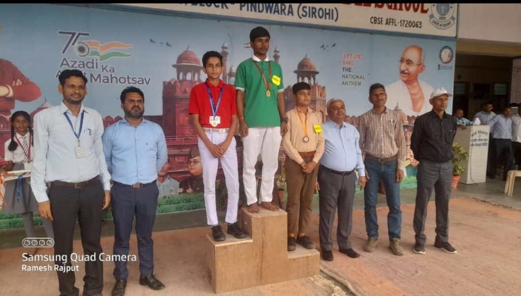 झाड़ोली स्थित स्वामी विवेकानंद राजकीय मॉडल स्कूल पिंडवाड़ा में जिला स्तरीय योगा ओलंपियाड का सफल आयोजन ।