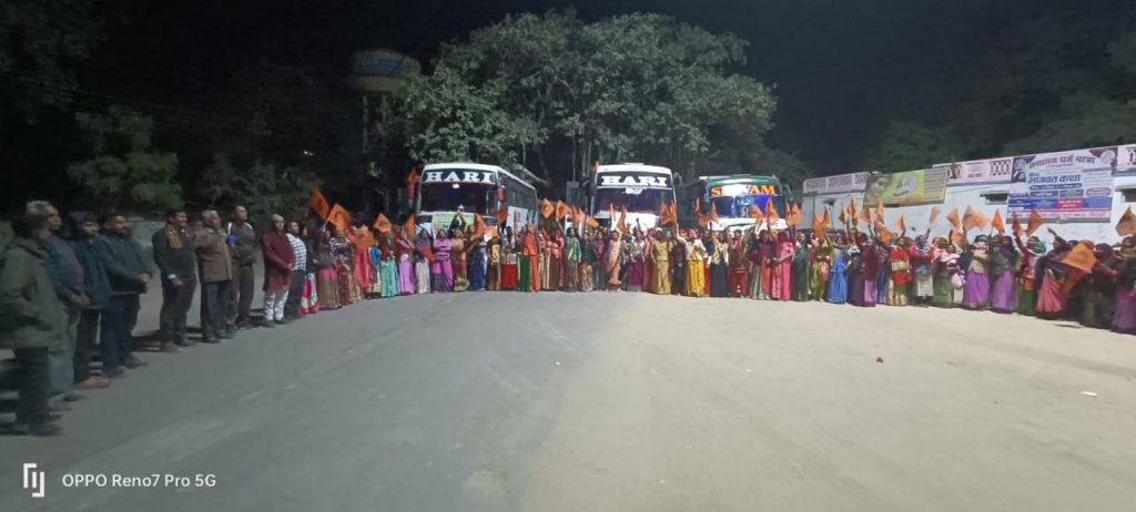 आंगनवाडी कार्यकर्ताओं का जयपुर कूच ।