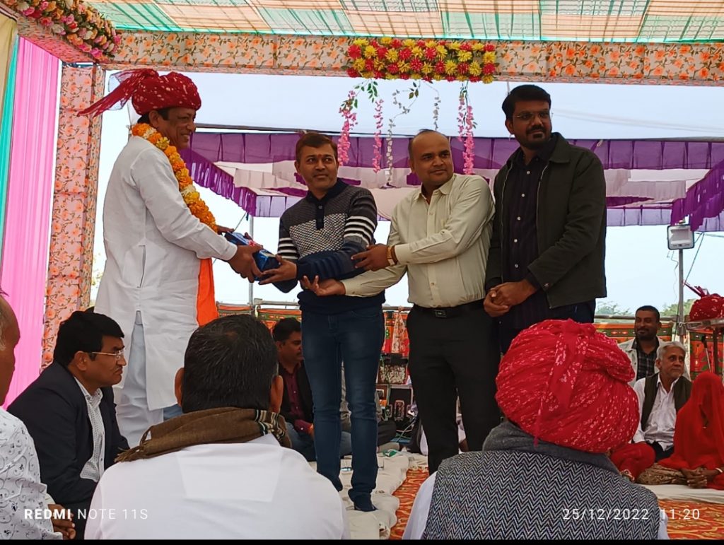 श्री कुमावत नवयुवक मंडल का 24वॉ प्रतिभावान सम्मान समारोह आयोजित ।