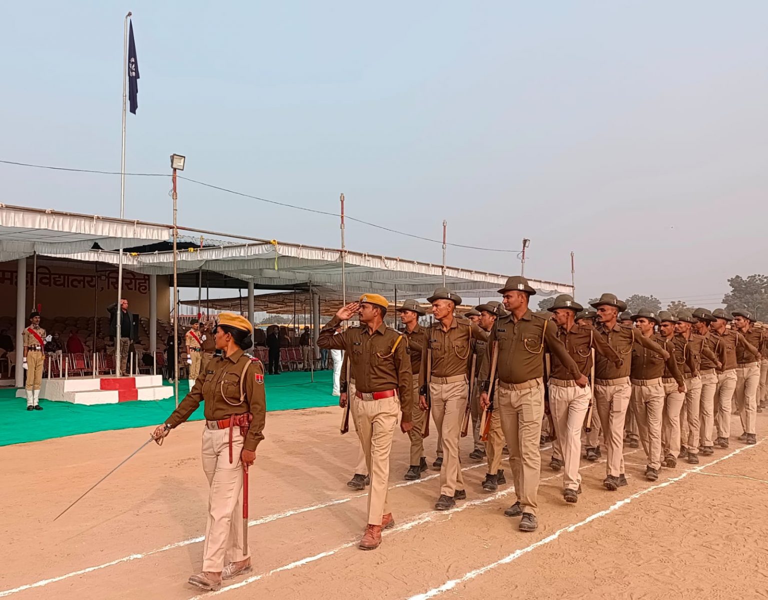 गणतंत्र दिवस समारोह को सुव्यवस्थित सम्पन्न करने के लिए पूर्वाभ्यास फुलड्रेस रिहर्सल का आयोजन ।