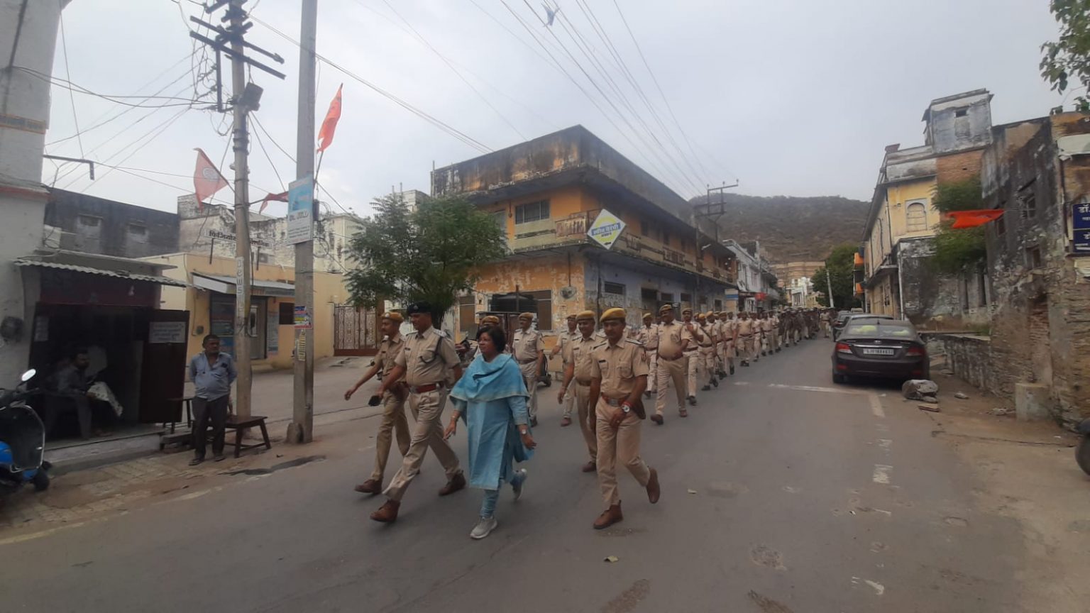 रामनवमी पर आस्था का उमडेगा,जन सैलाब,पुलिस ने सिरोही सिटी में किया फ्लैग मार्च ।