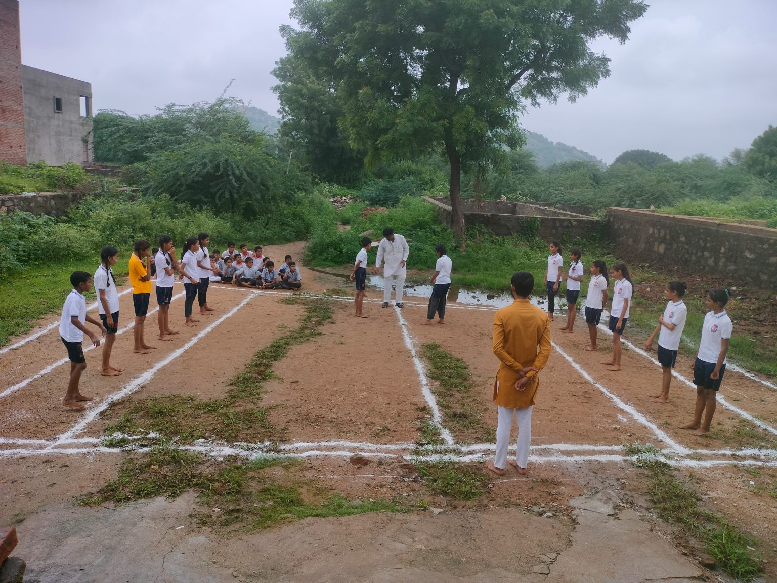 आदर्श विद्या मंदिर माध्यमिक नांदिया में खेल दिवस मनाया गया ।